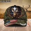 Joycorners Premium Flag Hunting Deer Under God Personalized Hats 3D Multicolored
