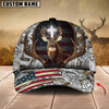 Joycorners Premium Flag Hunting Deer Under God Personalized Hats 3D Multicolored