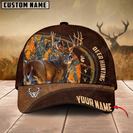 Joycorners Hunting Deer Leather Zip Pattern Personalized Hats 3D Multicolored