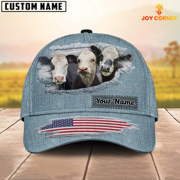 Joycorners Black Baldy Jeans Pattern Customized Name Cap