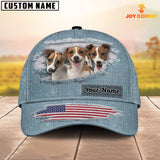 Joycorners Jack Russell Terriers Jeans Pattern Customized Name Cap