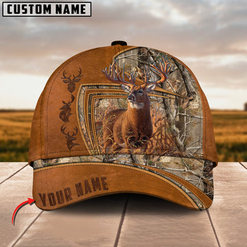 Joycorners The Best Hunting Deer Leather Pattern Personalized Hats 3D Multicolored