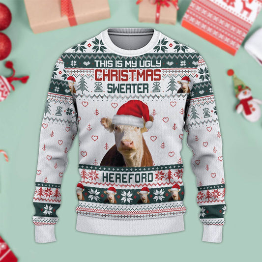 Joycorners Hereford Green Merry Christmas Ugly Sweater