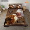 Joycorners Highland Cattle Love God Custom Name Bedding Set