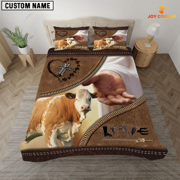 Joycorners Simmental Love God Custom Name Bedding Set