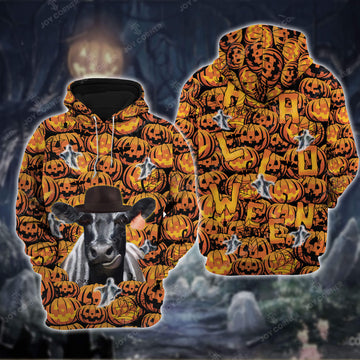 Joycorners Black Angus Cattle Halloween 3D Shirt