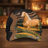 Joycorners Personalized Horse Ranch Landscape Leather Style Cap (9 Breeds)