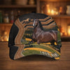 Joycorners Personalized Horse Ranch Landscape Leather Style Cap (9 Breeds)