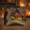 Joycorners Personalized Horse Ranch Landscape Leather Style Cap (9 Breeds)