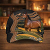 Joycorners Personalized Horse Ranch Landscape Leather Style Cap (9 Breeds)