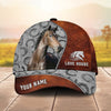 Joycorners Personalized Horse Leather Patch Cap (9 Breeds)