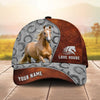 Joycorners Personalized Horse Leather Patch Cap (9 Breeds)