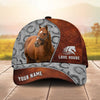 Joycorners Personalized Horse Leather Patch Cap (9 Breeds)