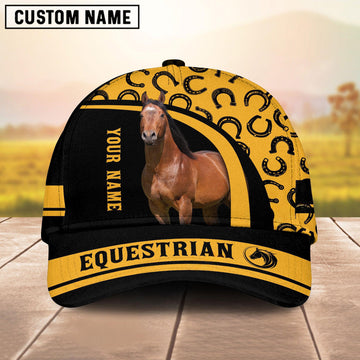 Joycorners Personalized Horse Lover Horseshoe Baseball Cap