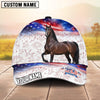 Joycorners Personalized Horse America 250 Years of Freedom Classic Cap