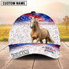 Joycorners Personalized Horse America 250 Years of Freedom Classic Cap