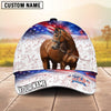Joycorners Personalized Horse America 250 Years of Freedom Classic Cap
