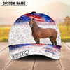 Joycorners Personalized Horse America 250 Years of Freedom Classic Cap