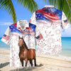 Joycorners Horse America 250 Years of Freedom Hawaiian Shirt