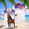 Joycorners Horse America 250 Years of Freedom Hawaiian Shirt