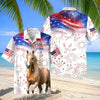 Joycorners Horse America 250 Years of Freedom Hawaiian Shirt