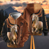 Joycorners Personalized Name Western Equestrian Ranch Hoodie for Horse Lovers (9 breeds)