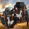 Joycorners Personalized Name ''Love Horse'' Portrait Zip Hoodie (9 breeds)
