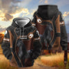 Joycorners Personalized Name ''Love Horse'' Portrait Zip Hoodie (9 breeds)