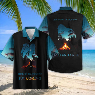 Joycorners Hello Darkness I'm Coming Camping Hawaiian Shirt