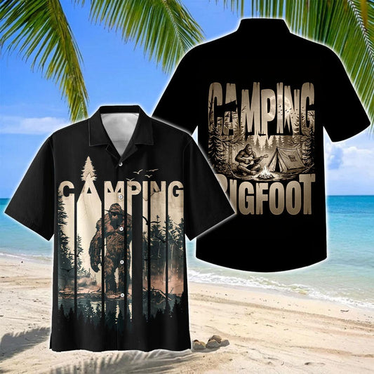 Joycorners Camping Bigfoot Forest Vintage Hawaiian Shirt