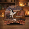 Joycorners Personalized Western Horse Tooled Leather Cap (9 Horses)