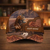 Joycorners Personalized Western Horse Tooled Leather Cap (9 Horses)