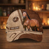 Joycorners Personalized Equestrian Horseshoe Leather Classic Cap( 8 Breeds)