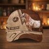 Joycorners Personalized Equestrian Horseshoe Leather Classic Cap( 8 Breeds)