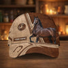 Joycorners Personalized Equestrian Horseshoe Leather Classic Cap( 8 Breeds)