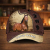 Joycorners Personalized Equestrian Leather Pattern Classic Cap ( 9 Breeds)