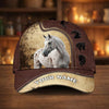 Joycorners Personalized Equestrian Leather Pattern Classic Cap ( 9 Breeds)