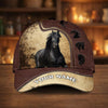 Joycorners Personalized Equestrian Leather Pattern Classic Cap ( 9 Breeds)