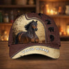 Joycorners Personalized Equestrian Leather Pattern Classic Cap ( 9 Breeds)