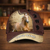 Joycorners Personalized Equestrian Leather Pattern Classic Cap ( 9 Breeds)
