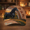 Joycorners Personalized Sunset Zipper Horse Portrait Cap