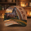 Joycorners Personalized Sunset Zipper Horse Portrait Cap