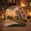 Joycorners Personalized Sunset Zipper Horse Portrait Cap