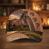 Joycorners Personalized Sunset Zipper Horse Portrait Cap