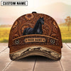 Joycorners Tooled Leather & Wild Horse Herd Horse Personalized Name 3D Cap (9 breeds)