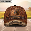 Joycorners Tooled Leather & Wild Horse Herd Horse Personalized Name 3D Cap (9 breeds)
