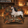 Joycorners Personalized Name Autumn Trail Fall Leaf Camo Bay Horse 3D Cap