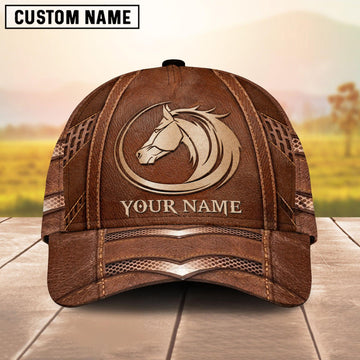 Joycorners Wild Spirit Embossed Horse Logo Personalized Name Cap