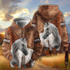 Joycorners Scalloped Leather Horse 3D Hoodie (9 breeds)