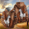 Joycorners Scalloped Leather Horse 3D Hoodie (9 breeds)